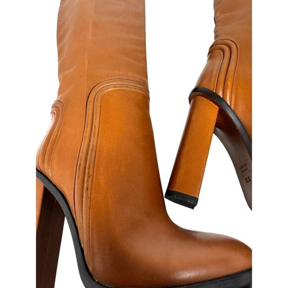 GUCCI  Brown Calfskin Lifford Over the Knee High Classic Boots in cocoa sz 35.5 - Picture 8 of 14